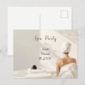Spa Feest Minimalistisch Wellness Design Briefkaart (Voorkant / Achterkant)