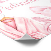 Spa-feest roze verjaardag pedicure bord poster (Hoek)