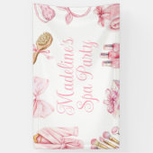 Spa-feest roze verjaardagsfeest banner (Verticaal)