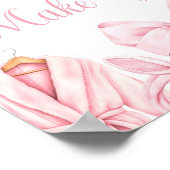Spa-feest roze verjaardagsmake-up bord poster (Hoek)