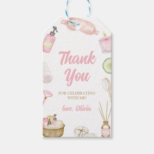 Spa-feest, Verwenningsfeest, Glamour Make-up Feest Cadeaulabel (Voorkant)