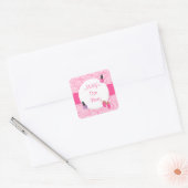 spa-feest vierkante sticker (Envelop)