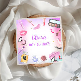 Spa-feestmeisje Glamour Make-up Verjaardag Servett Servet