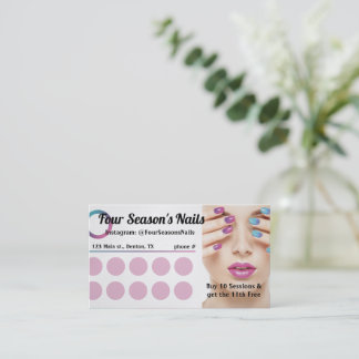 Spa, Fitness, Salon, Nail Salon Loyalty Punch Kaar