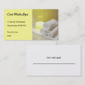 Spa Foto met handdoeken en kaars Afsprakenkaartje (Voorkant / Achterkant)
