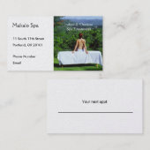 Spa Foto van Outdoor Massage Tafel Afsprakenkaartje (Voorkant / Achterkant)
