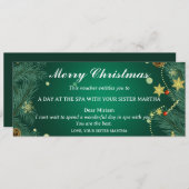 Spa Getaway Christmas Gift Voucher (Voorkant / Achterkant)