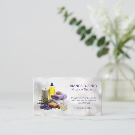 Spa Geur | Badzout | Olie Visitekaartje (Staand voorkant)