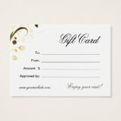 Spa Gift Kaart Spa Elegant Gold Floral Crown (Achterkant)