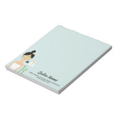 Spa Girl met komkommers boven haar ogen - Spa Salo Notitieblok (Linkerzijde)