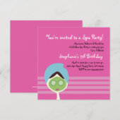 Spa Girl Square Invitation Kaart (Voorkant / Achterkant)
