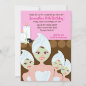 Spa Girls Birthday Invitation, elke leeftijd Kaart (Voorkant)