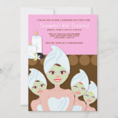 Spa Girls Birthday Invitation, elke leeftijd Kaart (Voorkant)