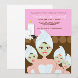 Spa Girls Birthday Invitation, elke leeftijd Kaart