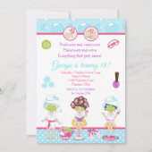 Spa Girls Pamper Birthday Party Kaart (Voorkant)