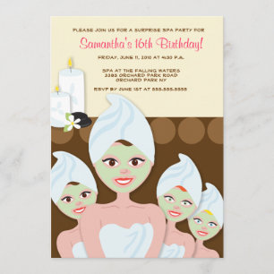 SPA Girls Party Birthday of Vrijgezellenfeest 5x7 Kaart