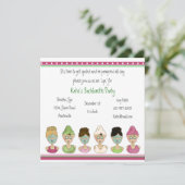 Spa Girls-uitnodiging Kaart (Staand voorkant)