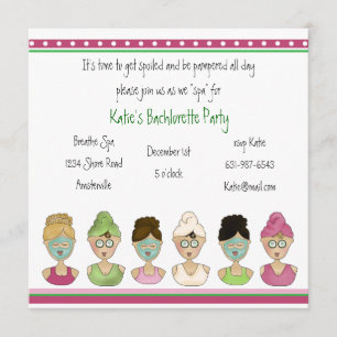 Spa Girls-uitnodiging Kaart