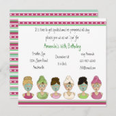 Spa Girls-uitnodiging Kaart (Voorkant / Achterkant)