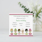 Spa Girls-uitnodiging Kaart (Staand voorkant)