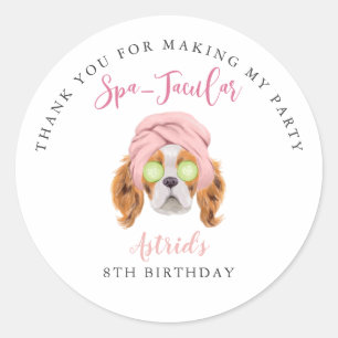 Spa Glam Squad Birthday Party Dank je Ronde Sticker