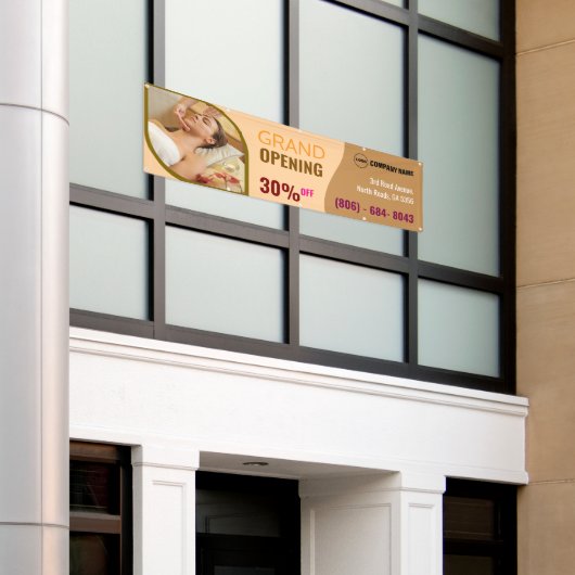 Spa Grand Opening Aangepaste Banner (Buitenkant Gebouw)