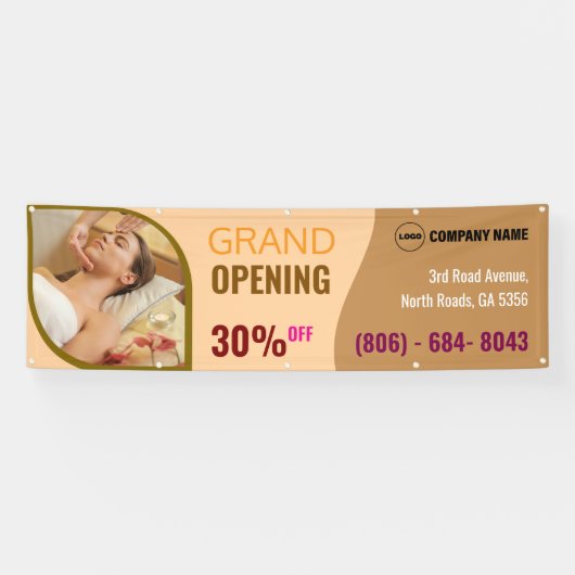 Spa Grand Opening Aangepaste Banner (Horizontaal)