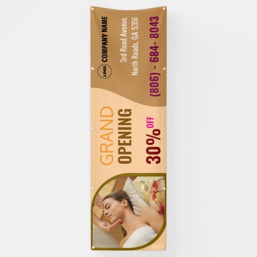 Spa Grand Opening Aangepaste Banner (Verticaal)