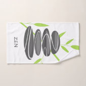 Spa handdoek met gestapeld kiezelsteendesign (Handdoek)