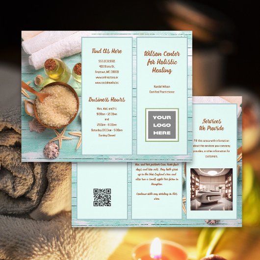 Spa Healing Business Brochure Gevouwen