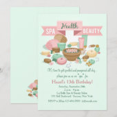 Spa Health Beauty-uitnodiging Kaart (Voorkant / Achterkant)