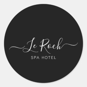 Spa Hotel Zwart Ronde Sticker