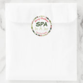 Spa in een kerstidee ronde sticker (Tas)
