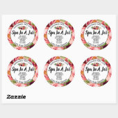 Spa in een pot ronde sticker (Vel)