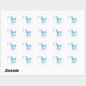 SPA in een pot Teal Persoonlijke Aangepaste Cadeau Ronde Sticker (Vel)