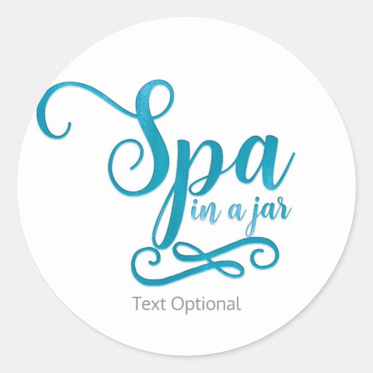 SPA in een pot Teal Persoonlijke Aangepaste Cadeau Ronde Sticker (Voorkant)
