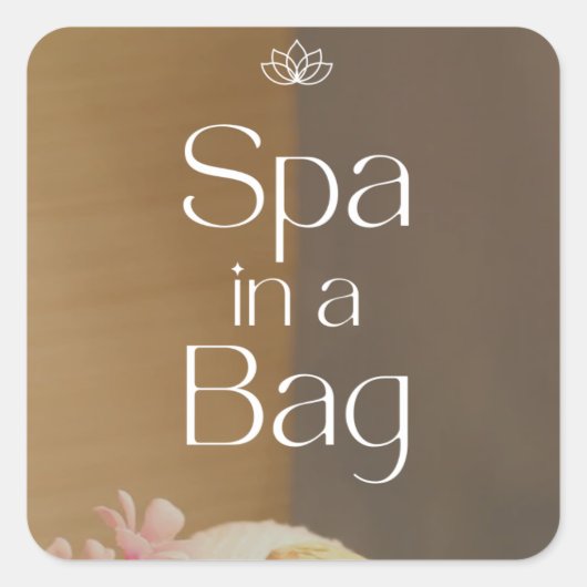Spa in een tas vierkante sticker (Voorkant)