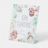 Spa is voorstander van Kinder Pamper Party Favors  Reclamebord Met Voetstuk (Voorkant)
