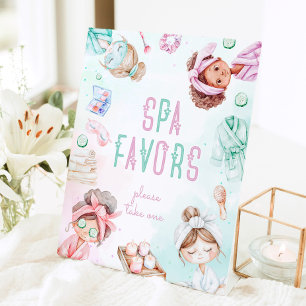 Spa is voorstander van Kinder Pamper Party Favors Reclamebord Met Voetstuk
