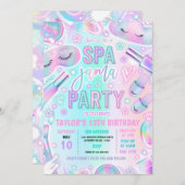 Spa-Jama Slumber Party Pastel Spa Sleepover Party Kaart (Voorkant / Achterkant)