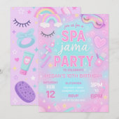 Spa-Jama Spa en het verjaardagsfeest met logeerpar Kaart (Voorkant / Achterkant)