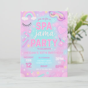 Spa-Jama Spa en het verjaardagsfeest met logeerpar Kaart