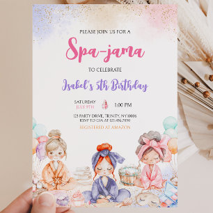 Spa-jama Verjaardagsfeestje Kaart