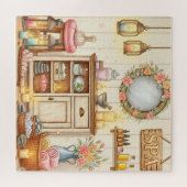 Spa-kast Cozy Zelfzorg Scène Ontspannend Legpuzzel (Horizontaal)