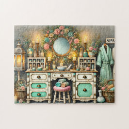 Spa-kast Shabby Chic Wellnesskast Legpuzzel