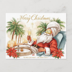 Spa Kerst met Kerstman Feestdagenkaart