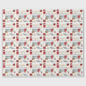 Spa Kerst thema voor Spa Liefhebbers Cadeaupapier (Vlak)
