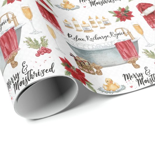 Spa Kerst thema voor Spa Liefhebbers Cadeaupapier (Rol Hoek)