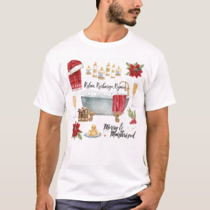 Spa Kerstmis met Kerstman Hoed T-shirt