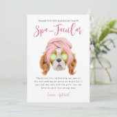 Spa Kids Verjaardagsfeestje Spatacular Bedankkaart (Staand voorkant)